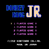 Donkey Kong Jr Title Screen